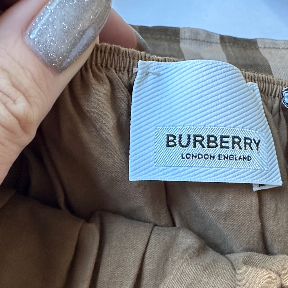🆕 Burberry Delilah Women’s Toupe Brown Check Dress 6 US - Picture 6 of 9